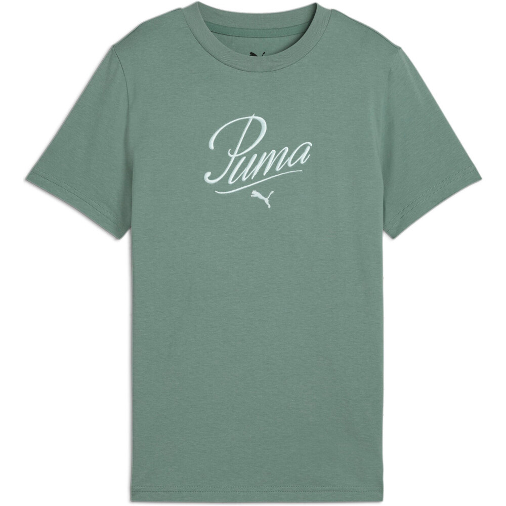 Puma camiseta manga corta niña ESS SCRIPT Tee G vista frontal