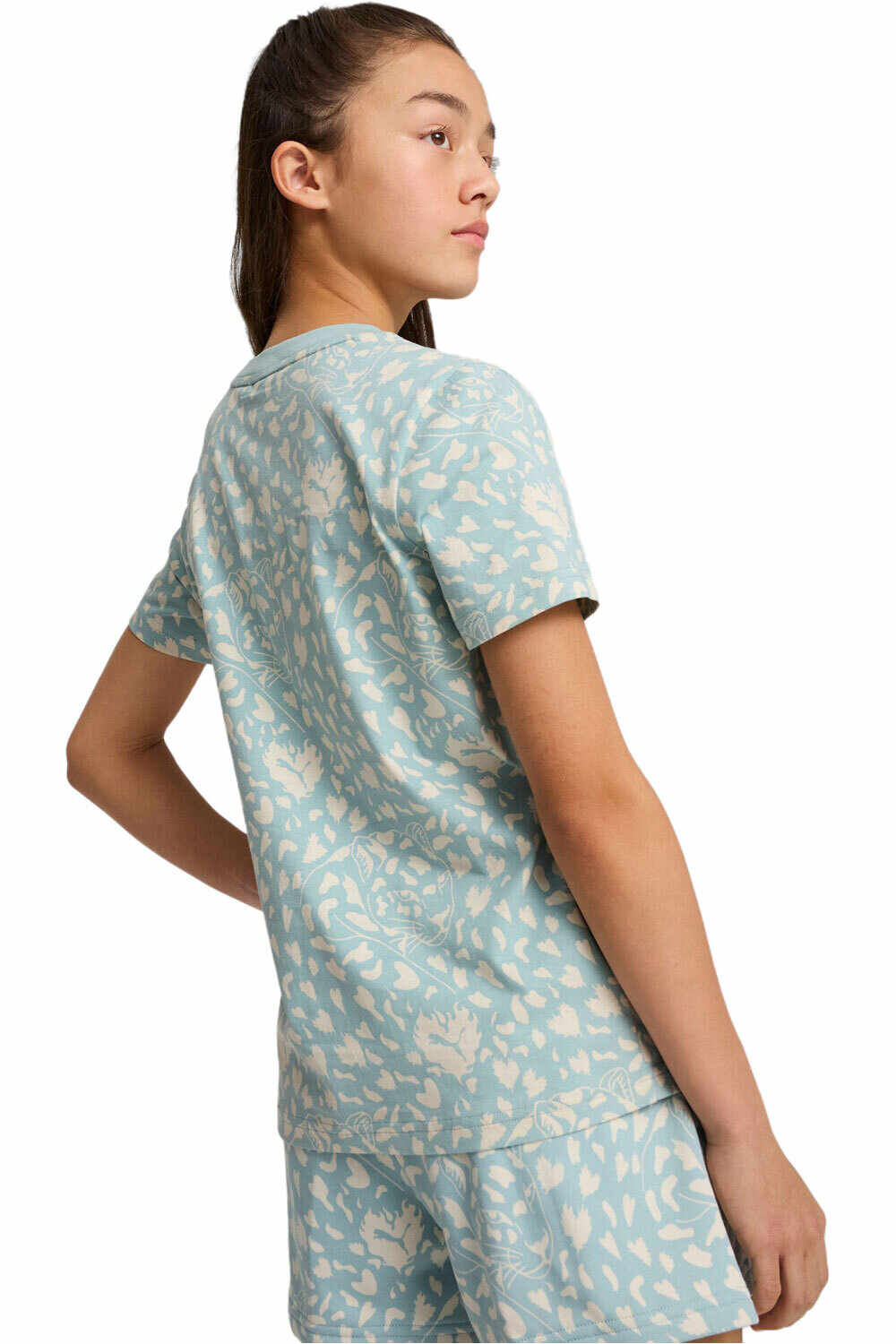 Puma camiseta manga corta niña FLAMING LOVE AOP Tee G vista trasera