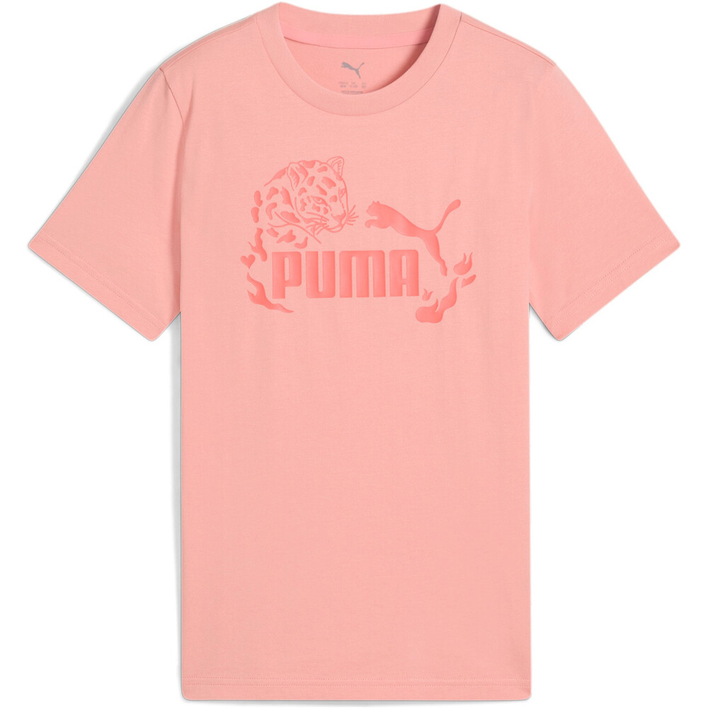 Puma camiseta manga corta niña FLAMING LOVE Graphic Tee G vista frontal