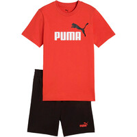 Puma camiseta manga corta niño ESS 2 COLOR No. 1 Logo Tee and Shorts Se vista frontal