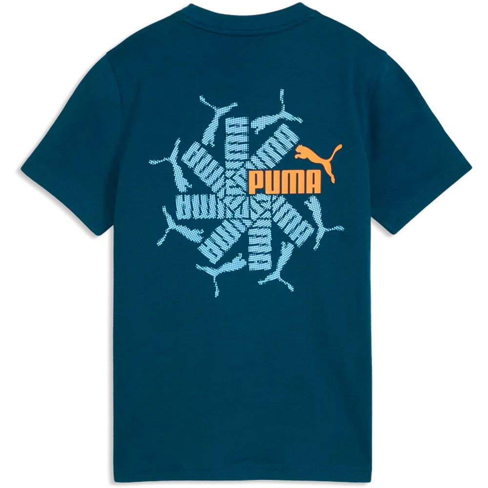 Puma camiseta manga corta niño ESS LOGO LAB Brand B vista trasera