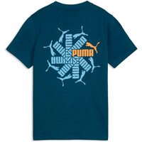 Puma camiseta manga corta niño ESS LOGO LAB Brand B vista trasera