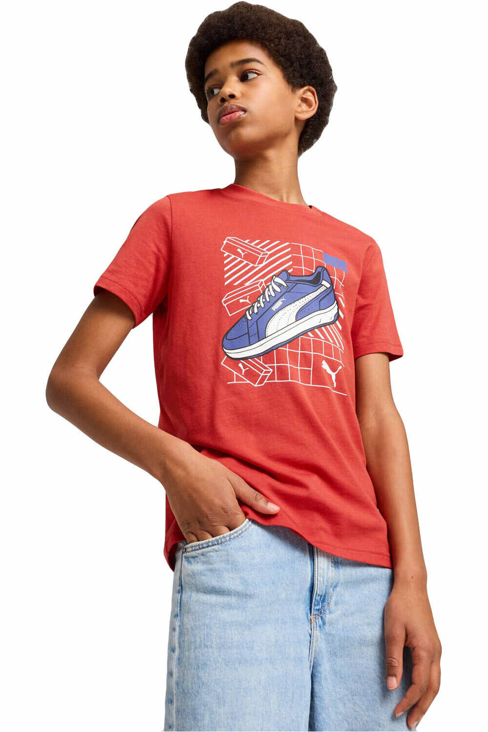 Puma camiseta manga corta niño GRAPHICS Tee IV B vista frontal