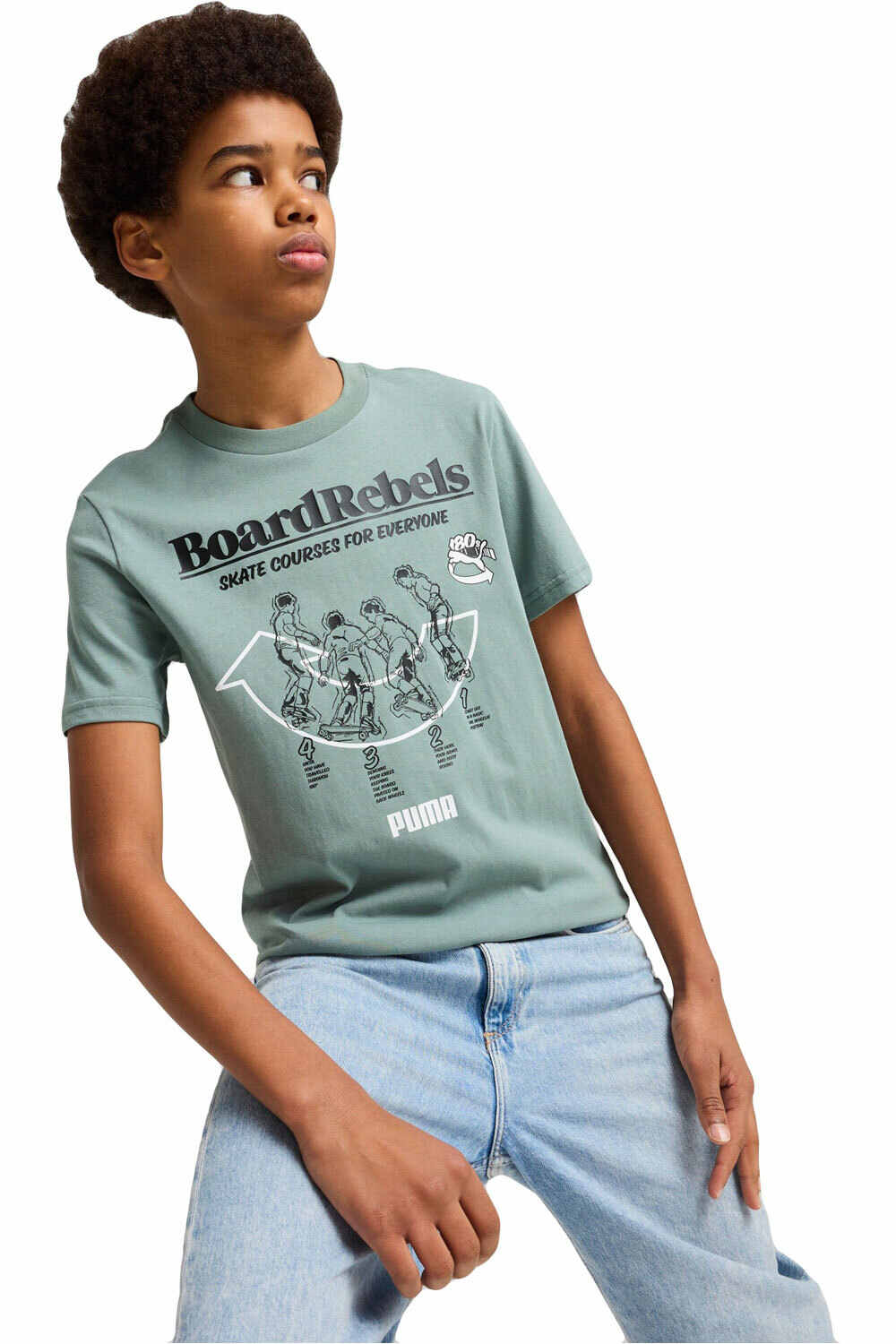 Puma camiseta manga corta niño MID90S Graphic Tee I B vista frontal