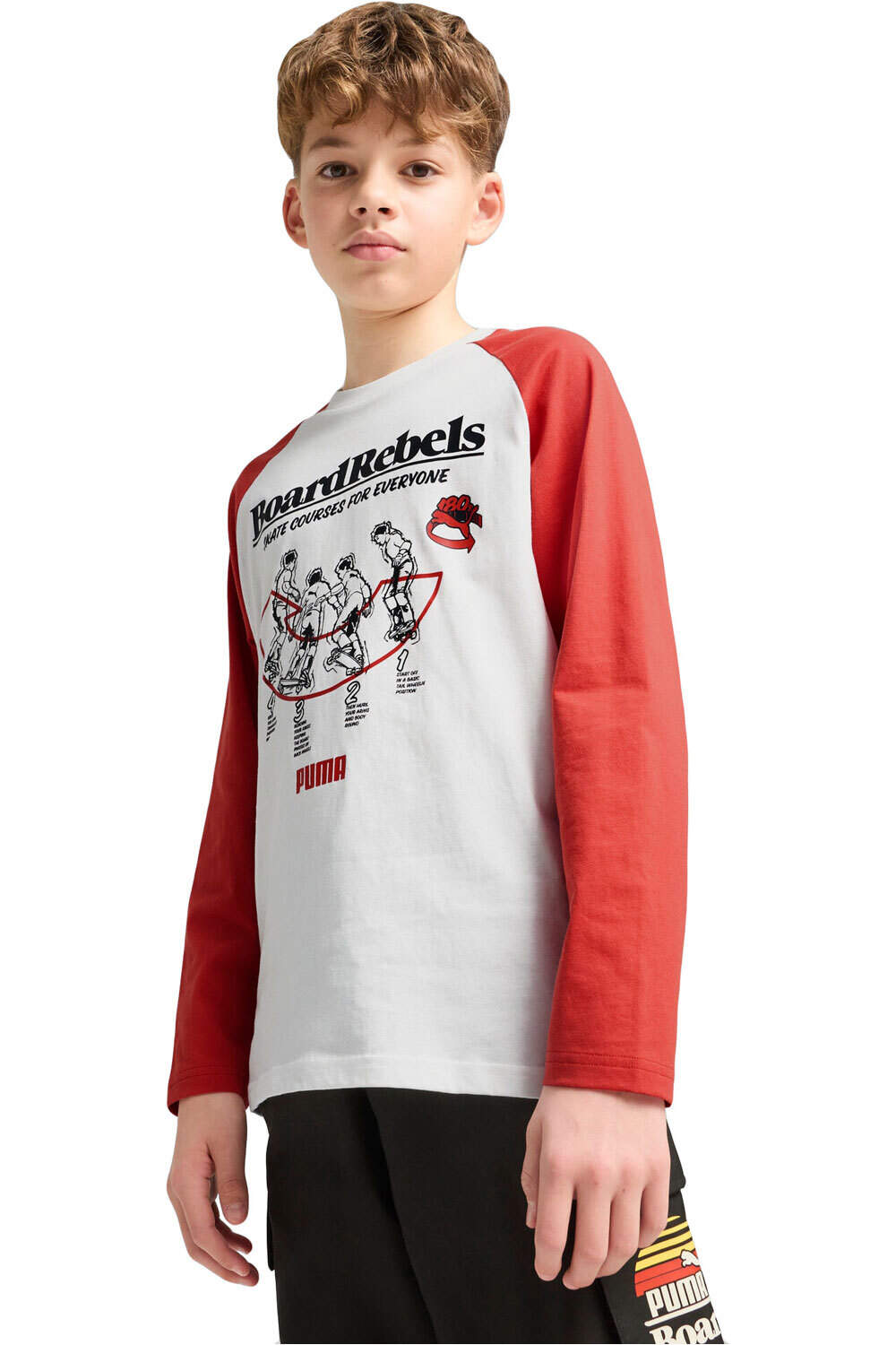 Puma camiseta manga larga niño MID90S Longsleeve Tee B vista frontal