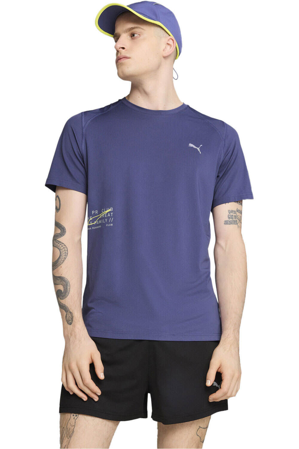 Puma camiseta técnica manga corta hombre M RUN GRAPHIC MESH T vista frontal