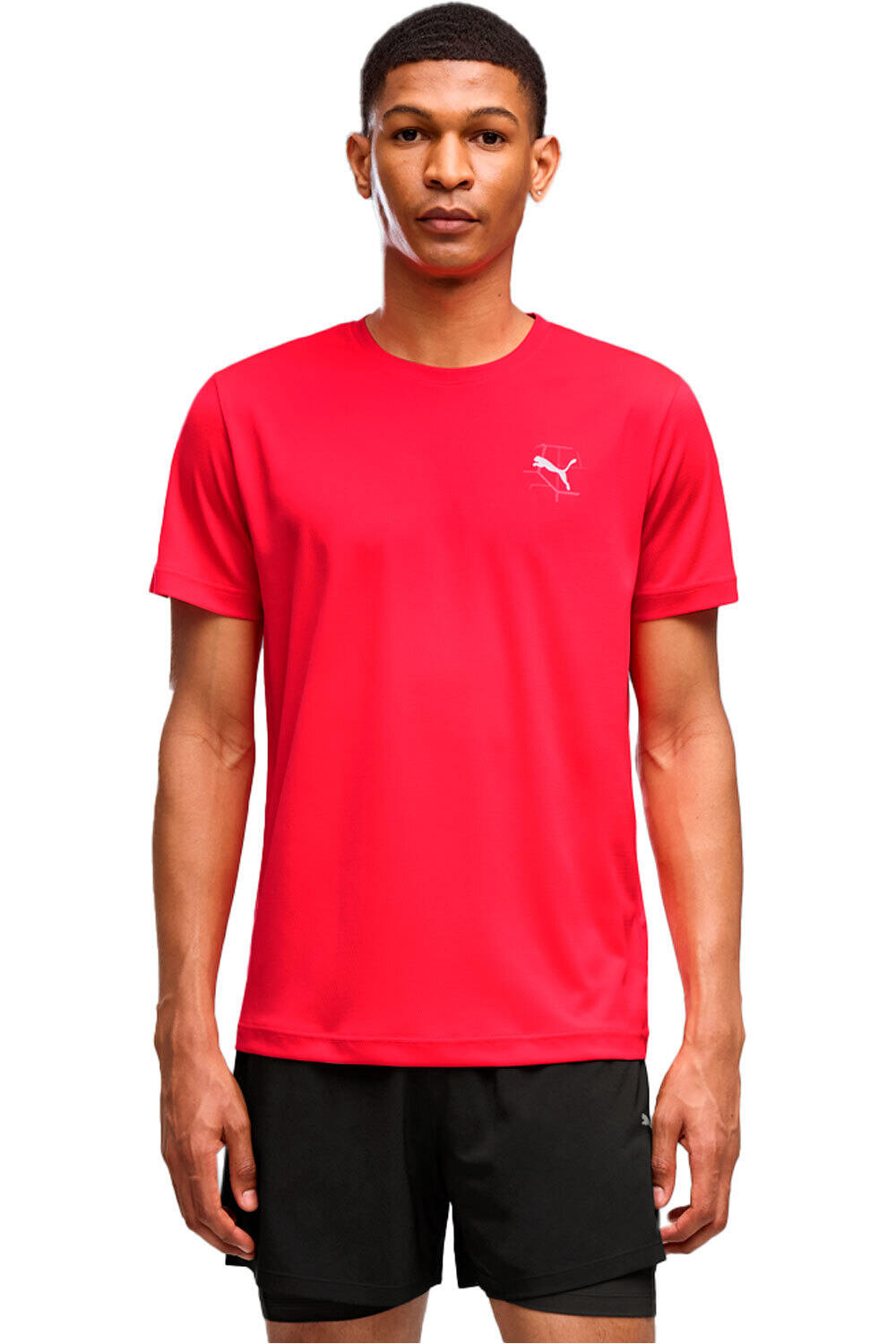 Puma camiseta técnica manga corta hombre M Run Illustrative G vista frontal