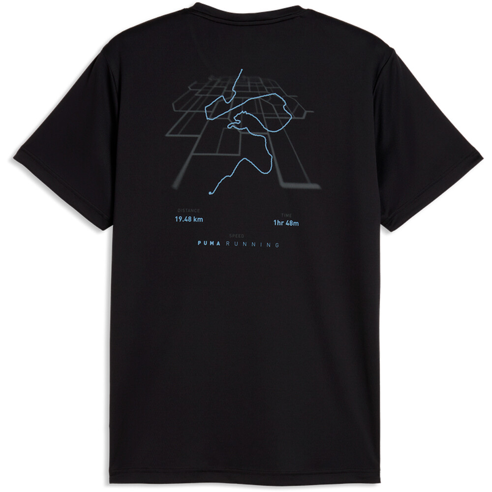 Puma camiseta técnica manga corta hombre M Run Illustrative G vista trasera