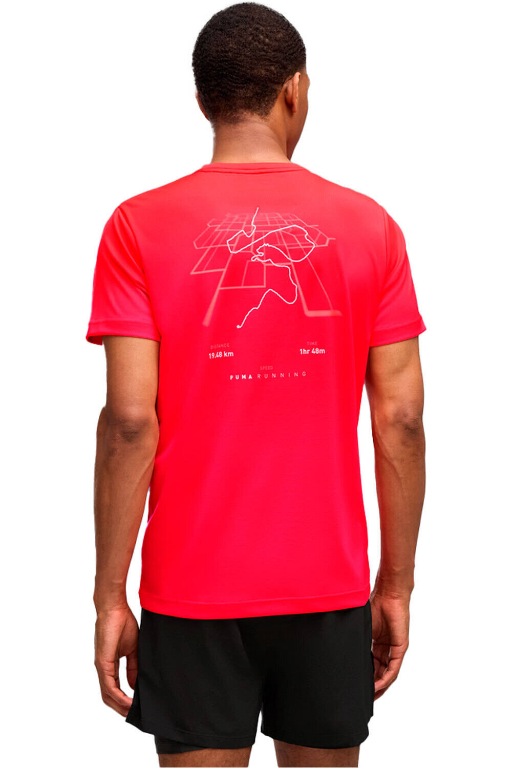 Puma camiseta técnica manga corta hombre M Run Illustrative G vista trasera