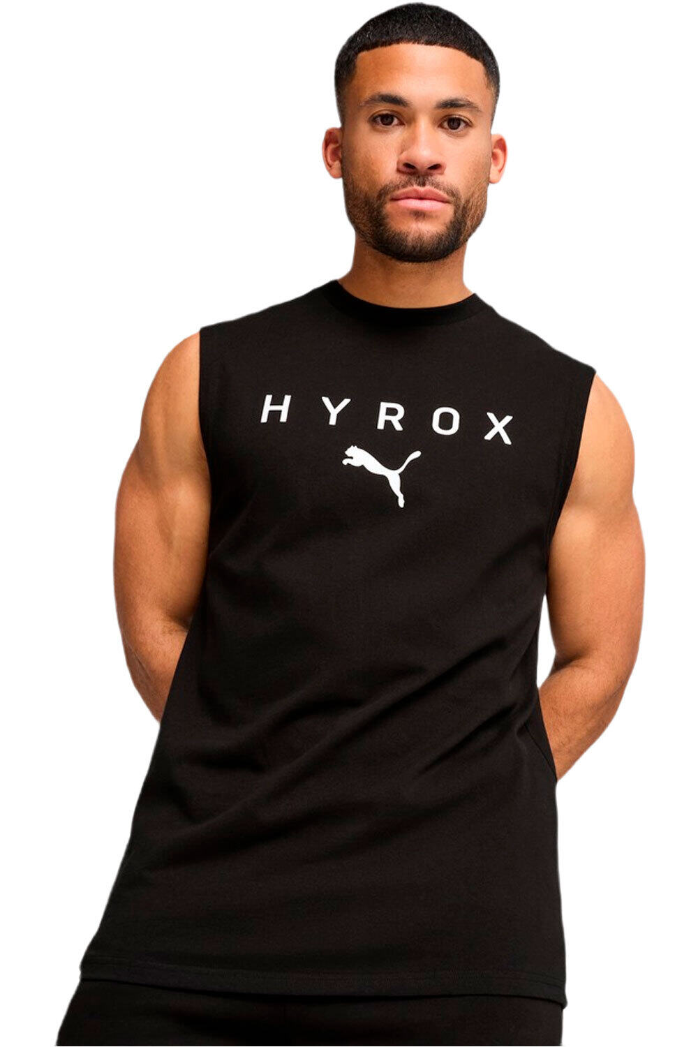 Puma camiseta tirantes fitness hombre UNISEX PUMA x HYROX vista frontal