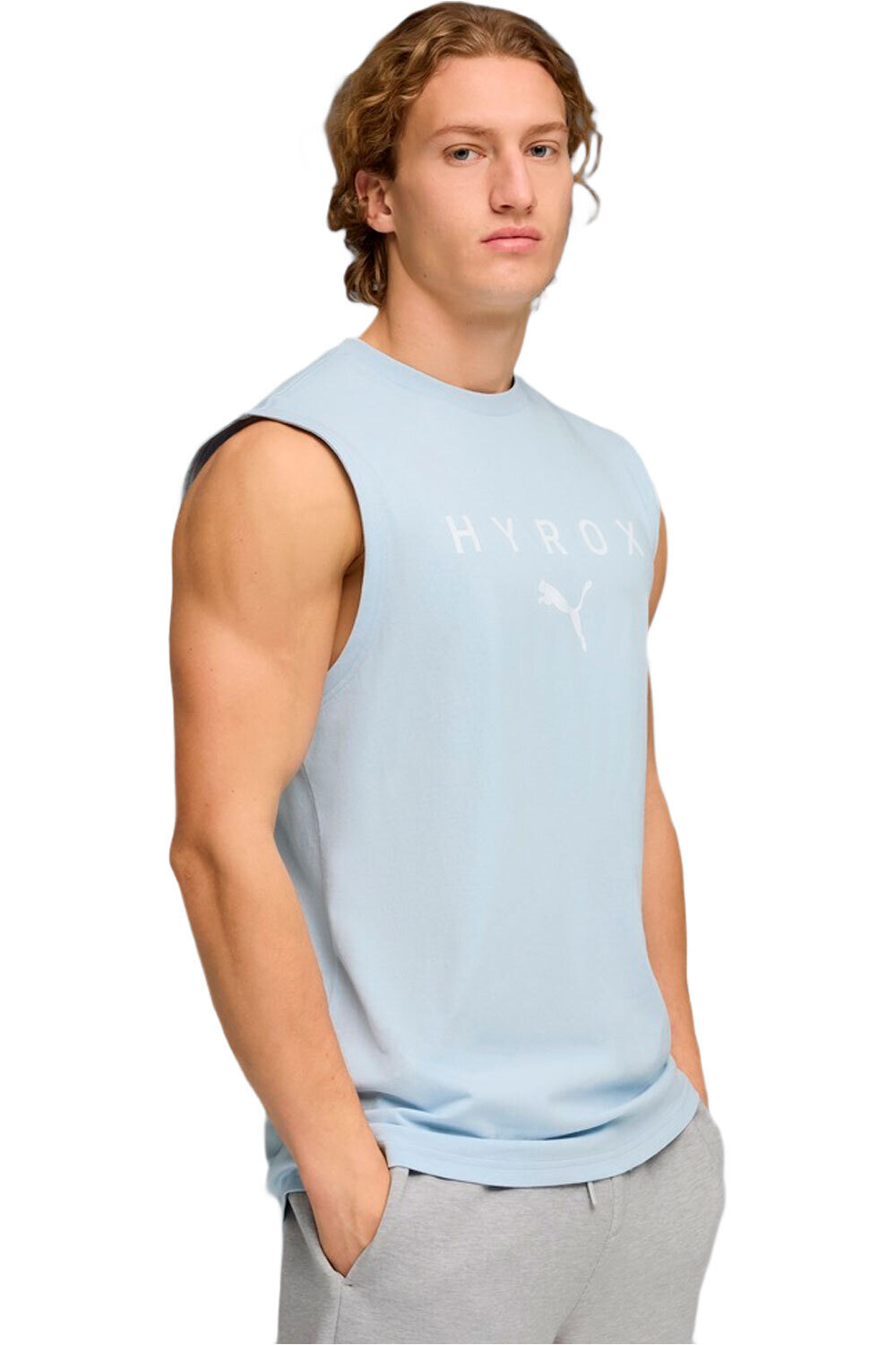 Puma camiseta tirantes fitness hombre UNISEX PUMA x HYROX vista frontal