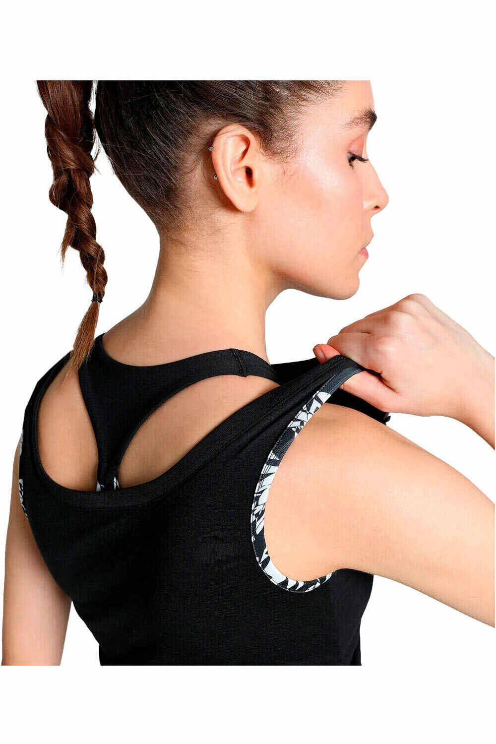 Puma camiseta tirantes fitness mujer TROPICAL AOP TANK - SHORT 03