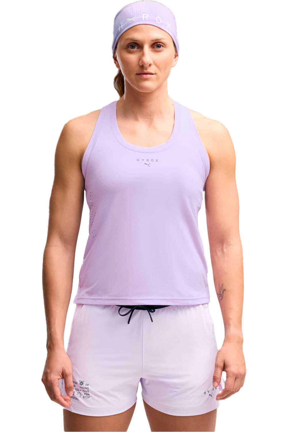 Puma camiseta tirantes fitness mujer W PUMA X HYROX PWRMO vista frontal