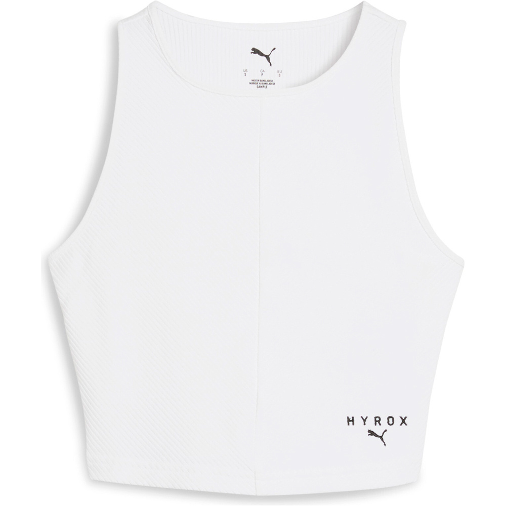 Puma camiseta tirantes fitness mujer W PUMA x HYROX RIB C vista detalle