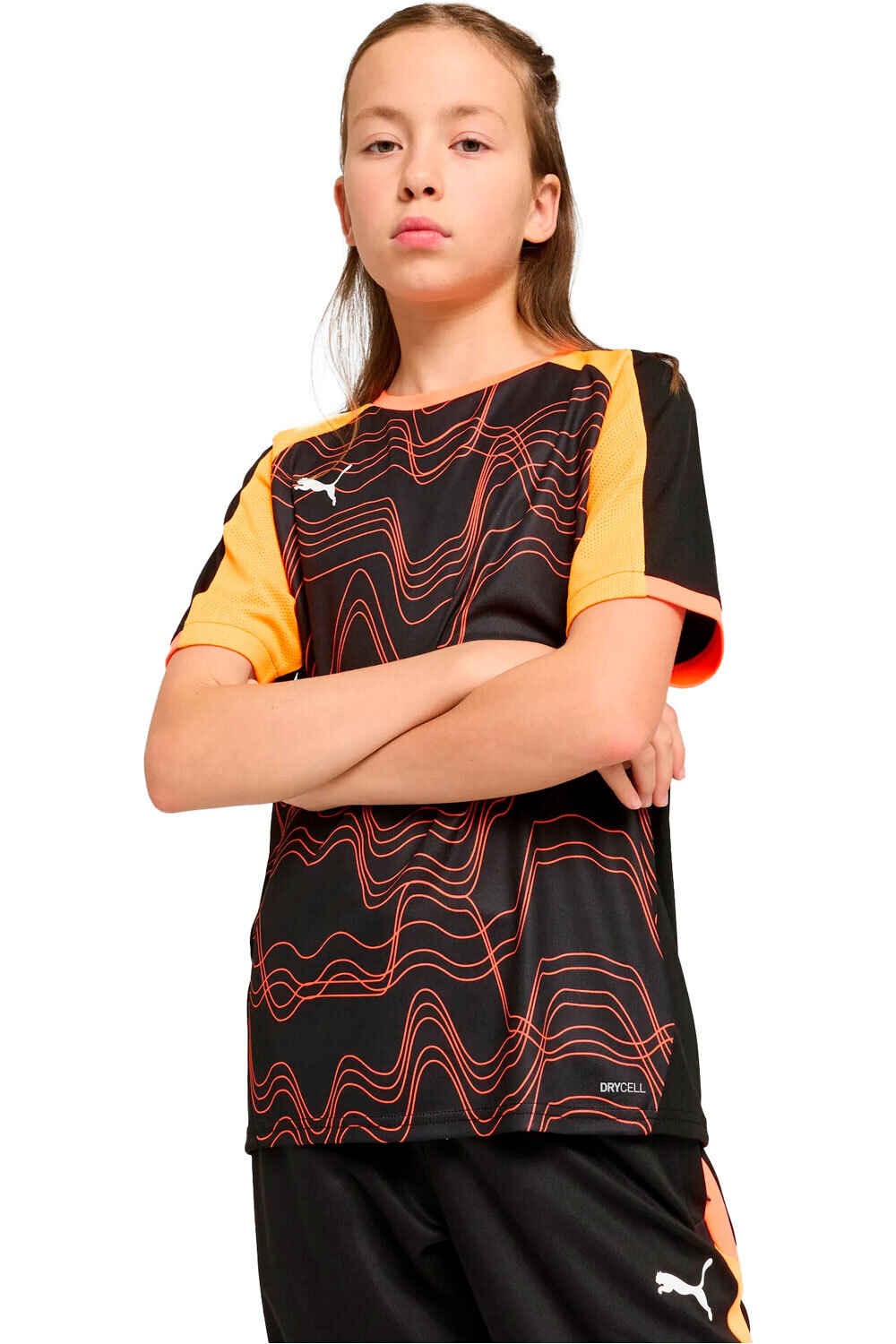 Puma camisetas entrenamiento futbol manga corta niño individualLIGA Graphic Jersey jr vista frontal