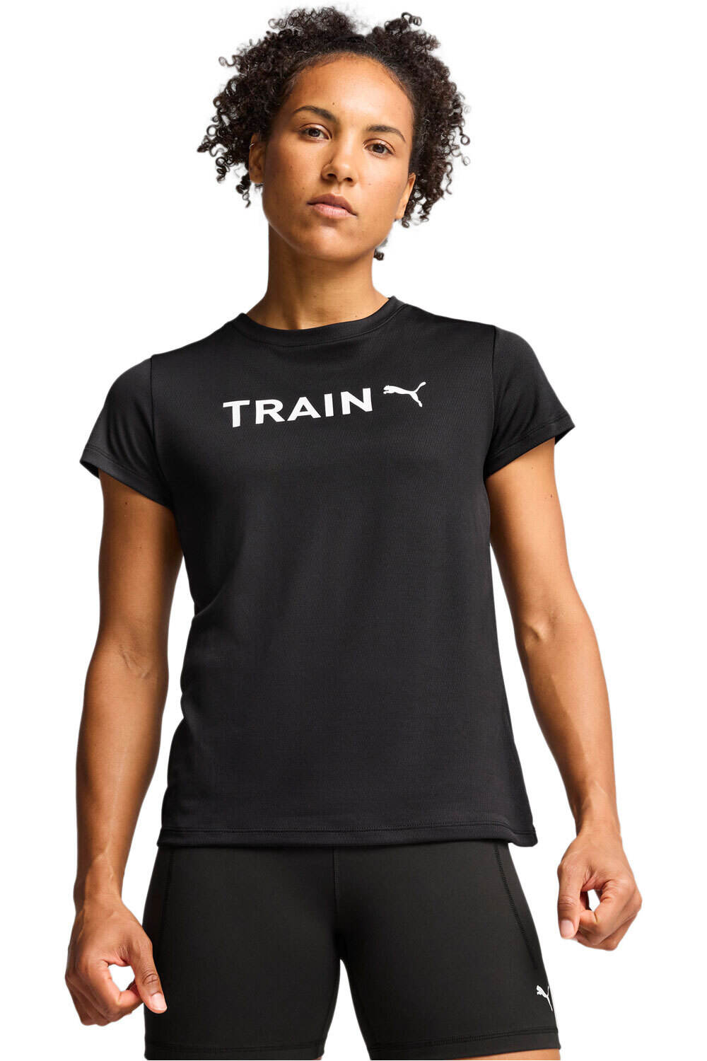 Puma camisetas fitness mujer GRAPHICS TRAIN PUMA TEE W vista frontal