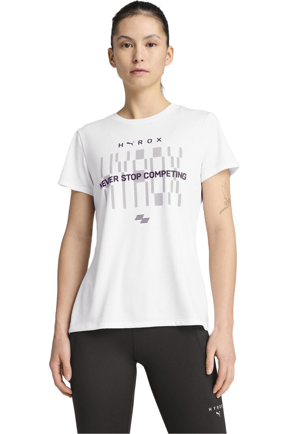 Puma camisetas fitness mujer W PUMA x HYROX TAD TEE vista frontal
