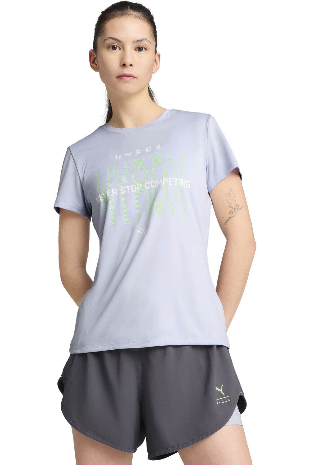 Puma camisetas fitness mujer W PUMA x HYROX TAD TEE vista frontal