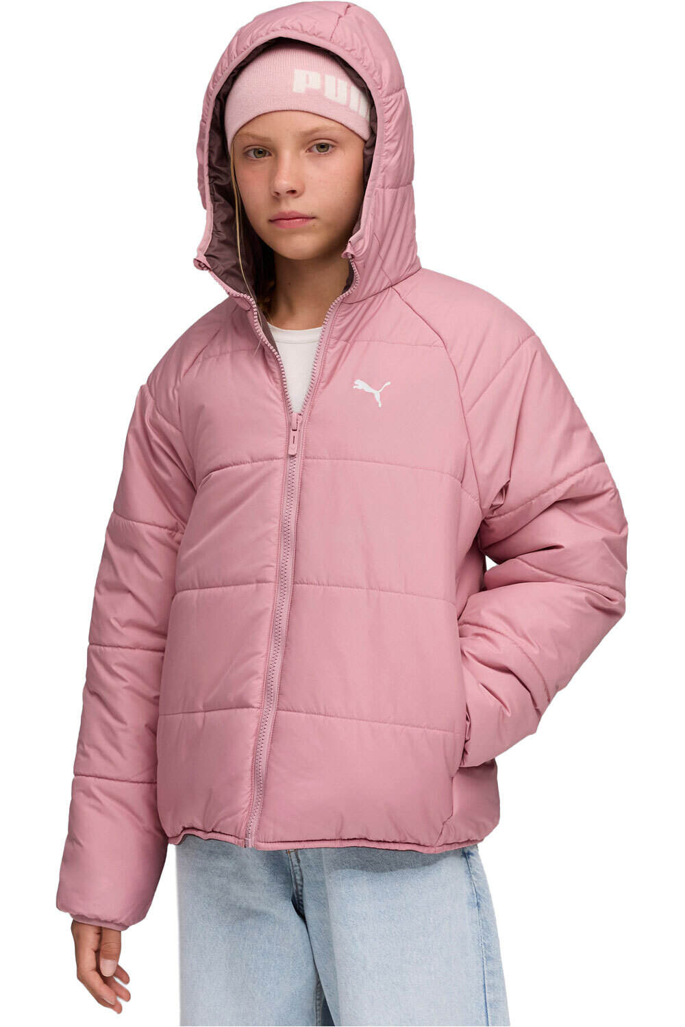 Puma chamarra niño Reversible Puffer Ja vista frontal
