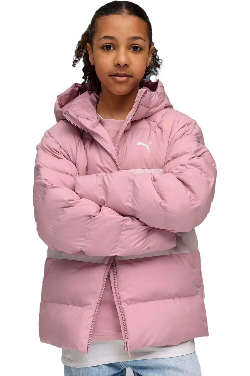 Puma chamarra niño Synthetic Hooded Puf vista frontal