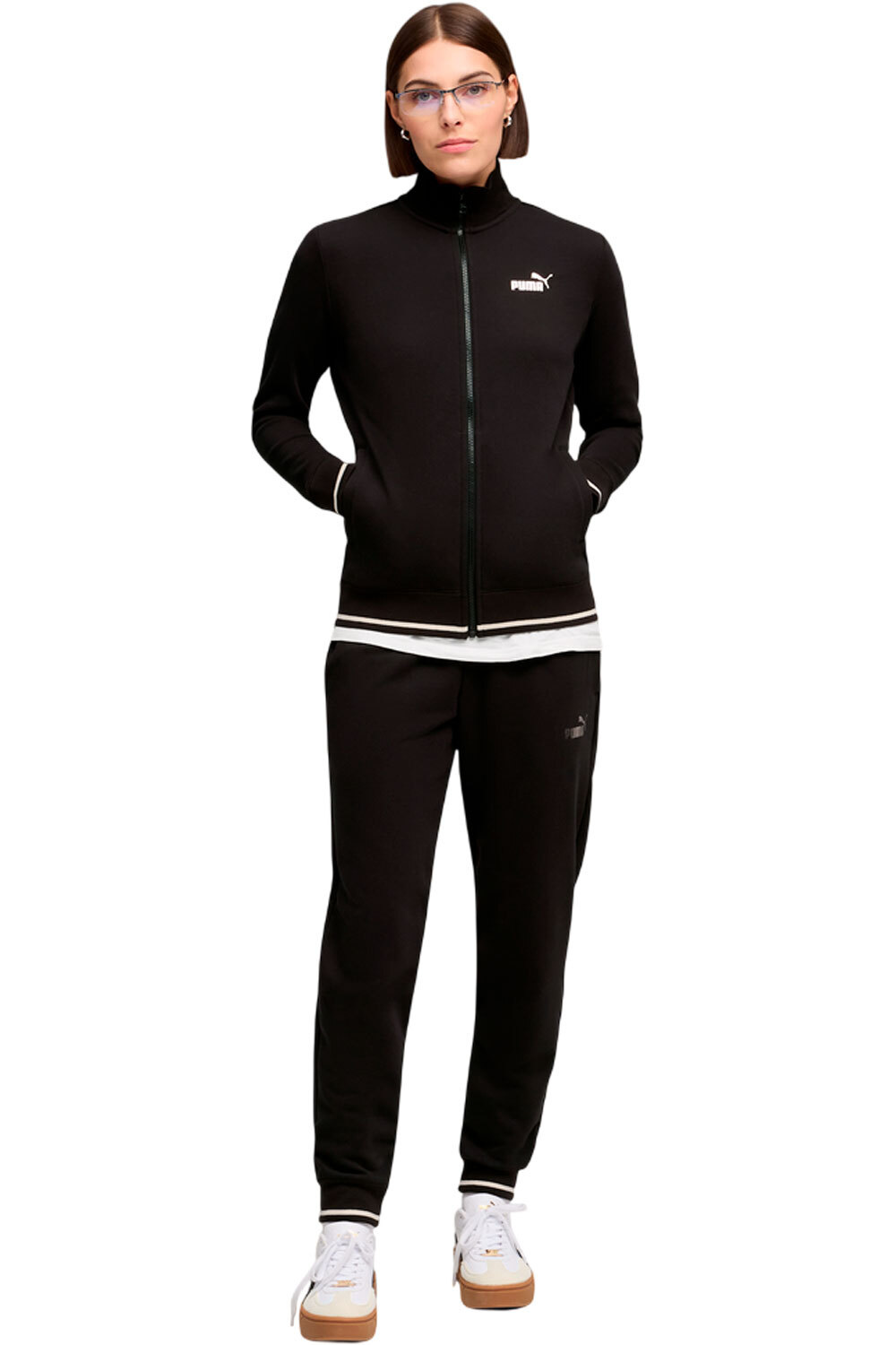 Puma chándal mujer Metallic Full-Zip Tr vista frontal