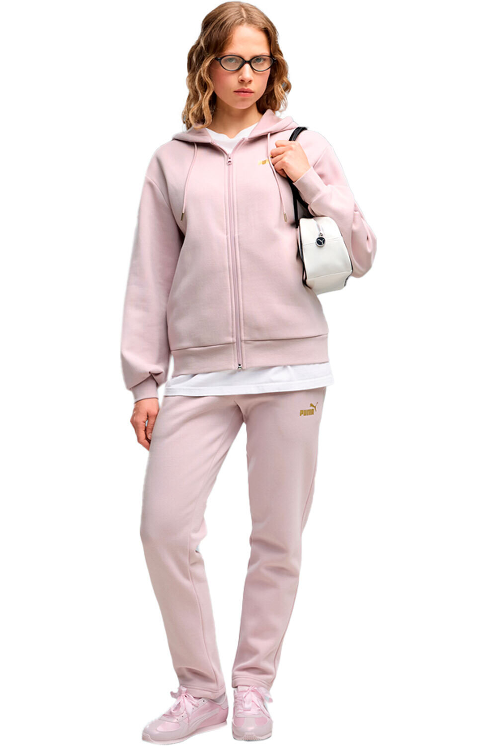 Puma chándal mujer Metallic Hooded Stan vista frontal