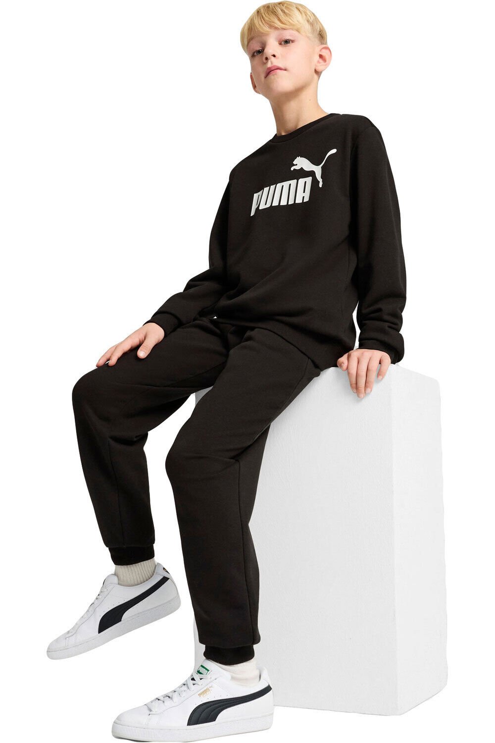 Puma chándal niño ESS No.1 Logo Crew Sweat Suit TR B vista frontal