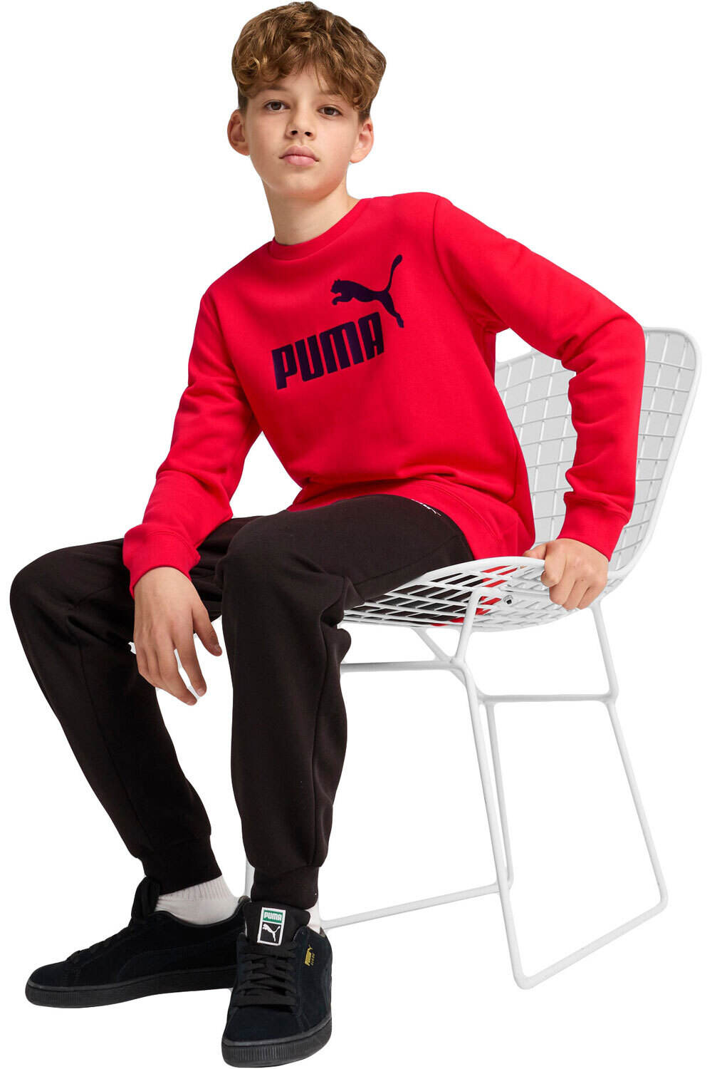Puma chándal niño ESS No.1 Logo Crew Sweat Suit TR B vista frontal