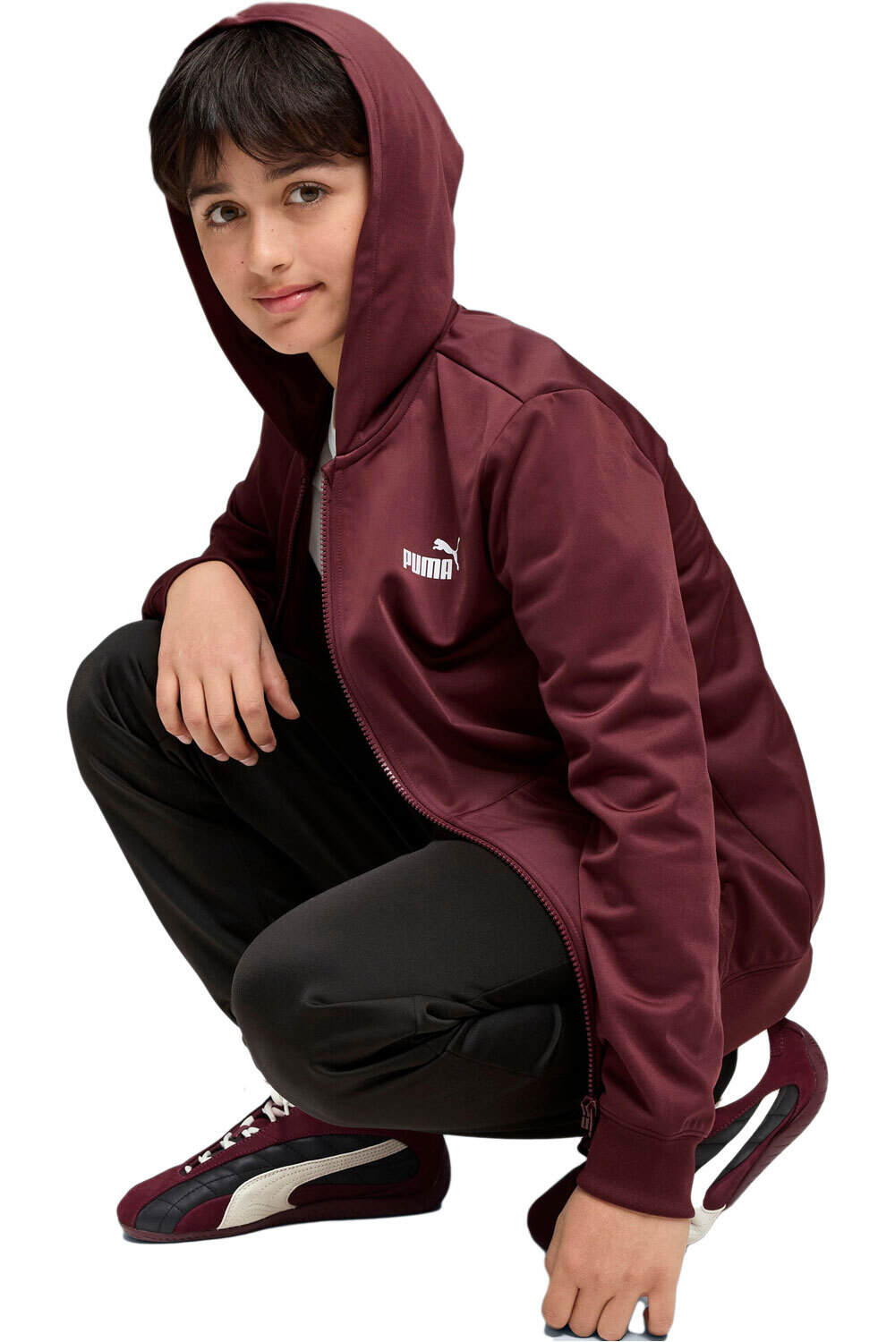 Puma chándal niño Hooded Full-Zip Poly vista detalle