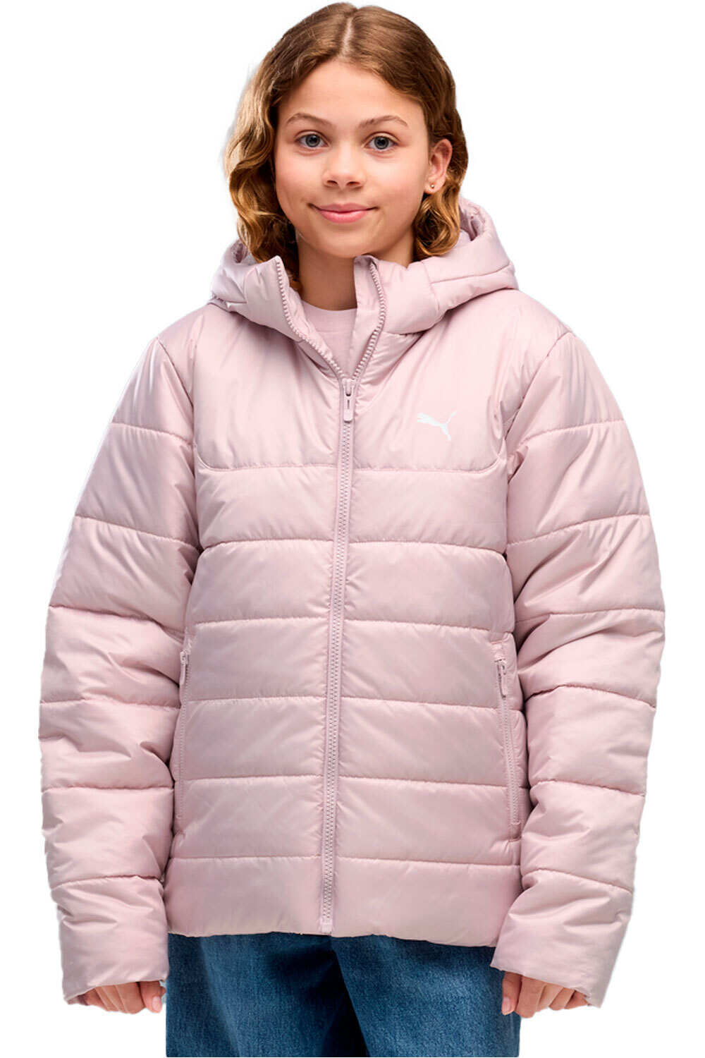 Puma chaqueta niña ESS Hooded Padded Ja vista frontal