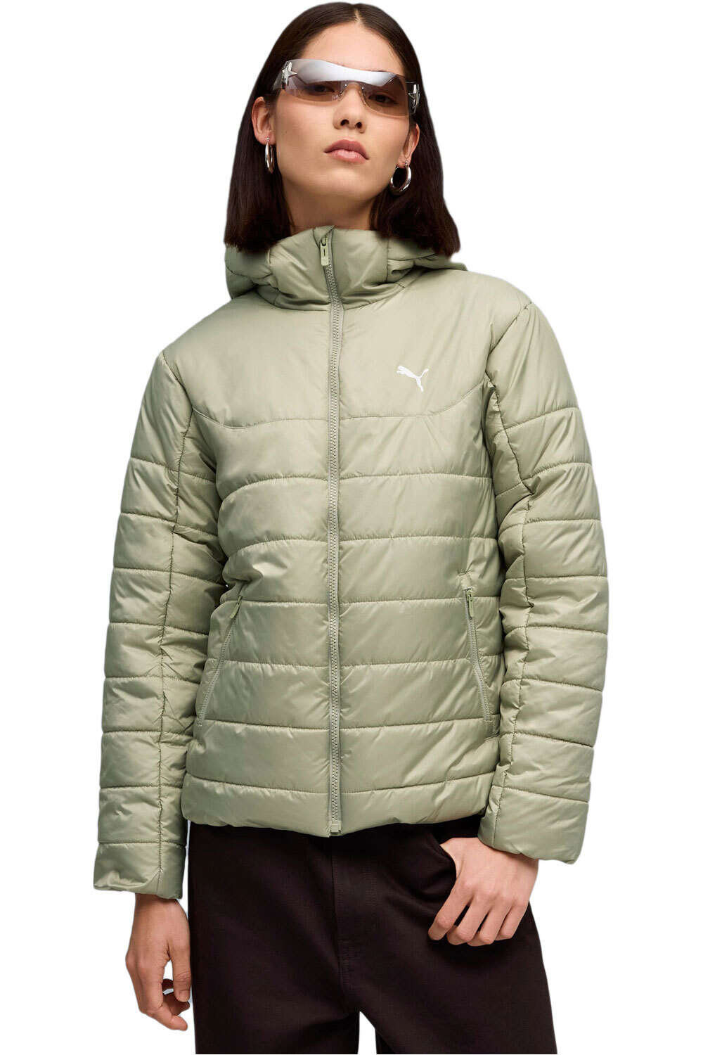 Puma chaquetas mujer ESS Hooded Padded Ja vista frontal