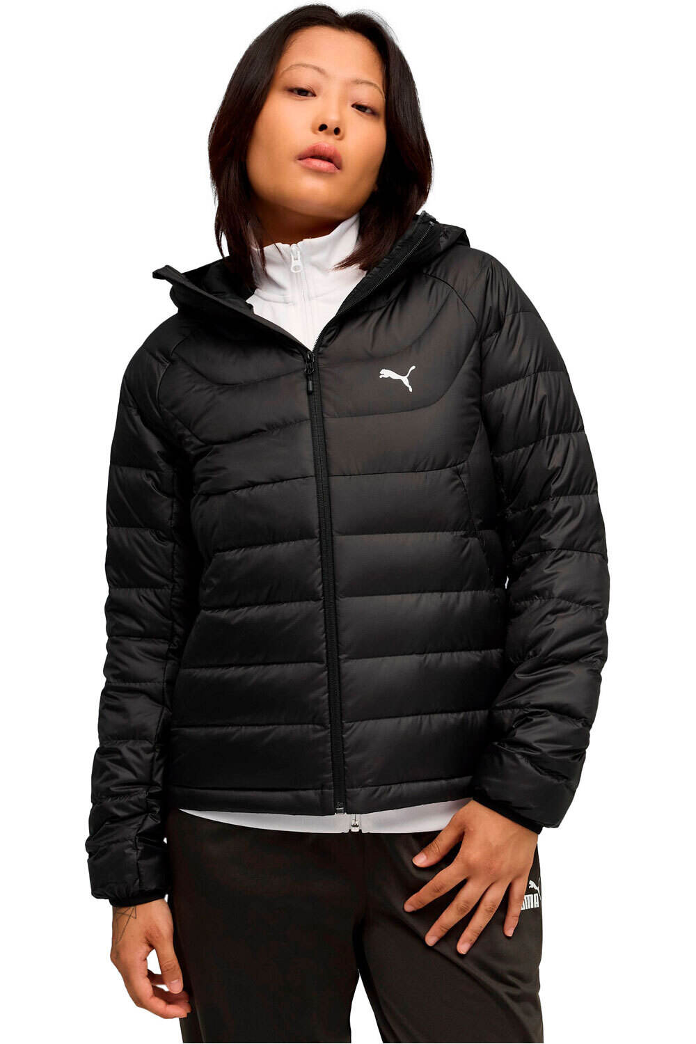 Puma chaquetas mujer PackLITE Hooded Down vista frontal