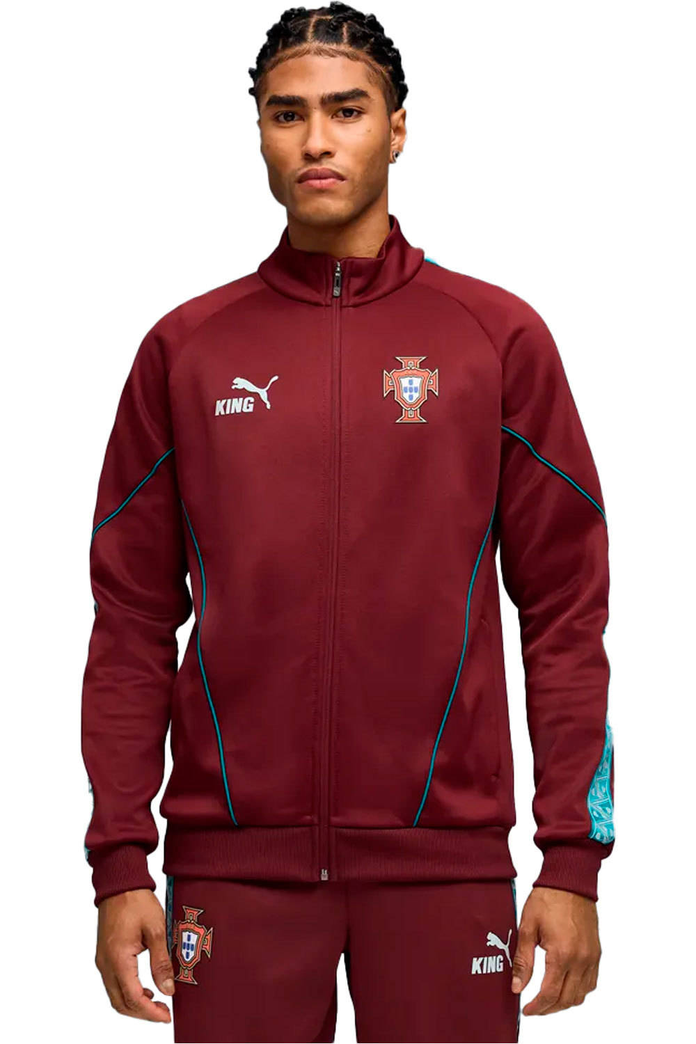 Puma chubasqueros y chaquetones entrenamiento fútbol FPF KING Anthem Jack vista frontal