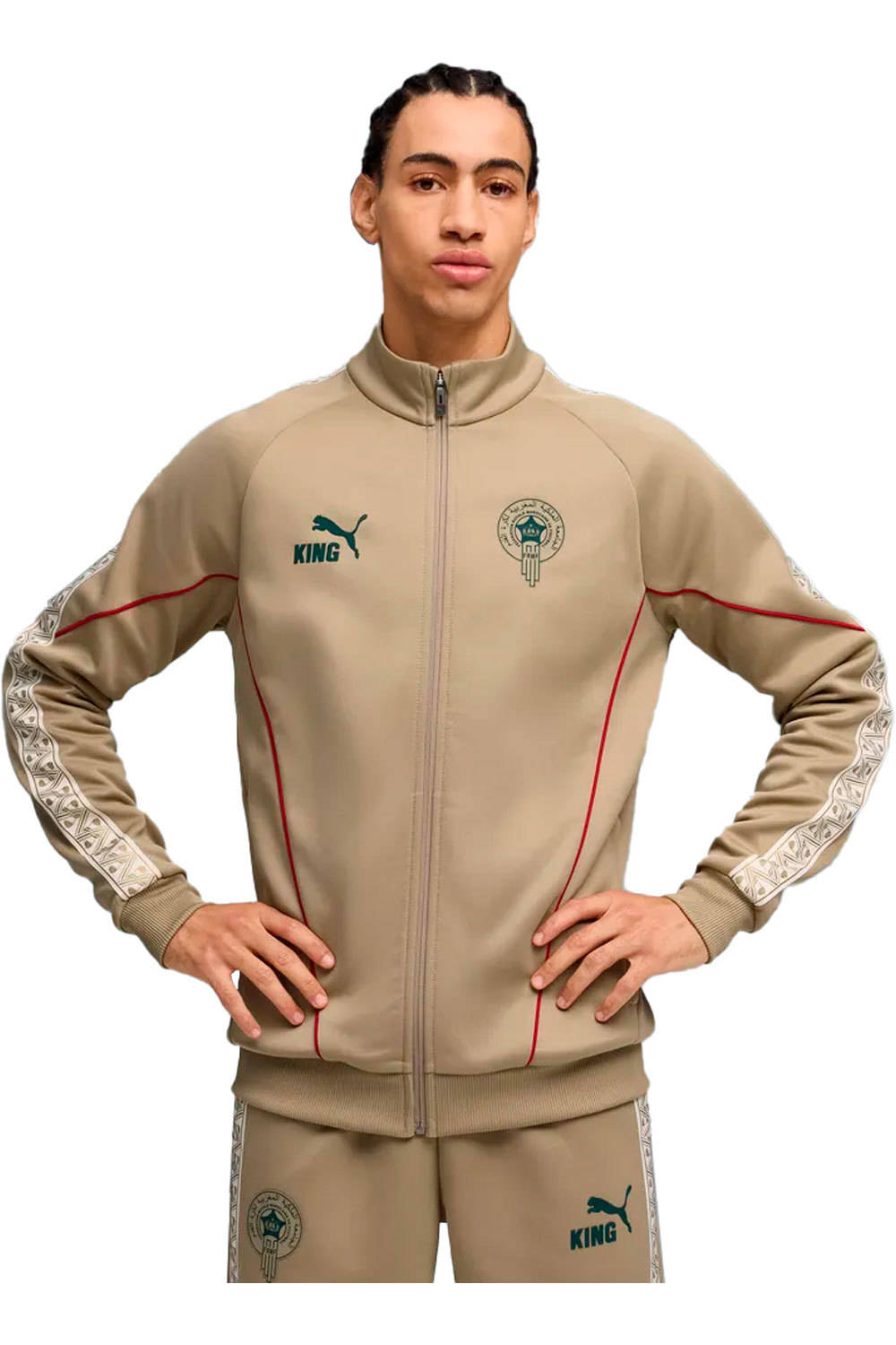 Puma chubasqueros y chaquetones entrenamiento fútbol FRMF KING Anthem Jac vista frontal