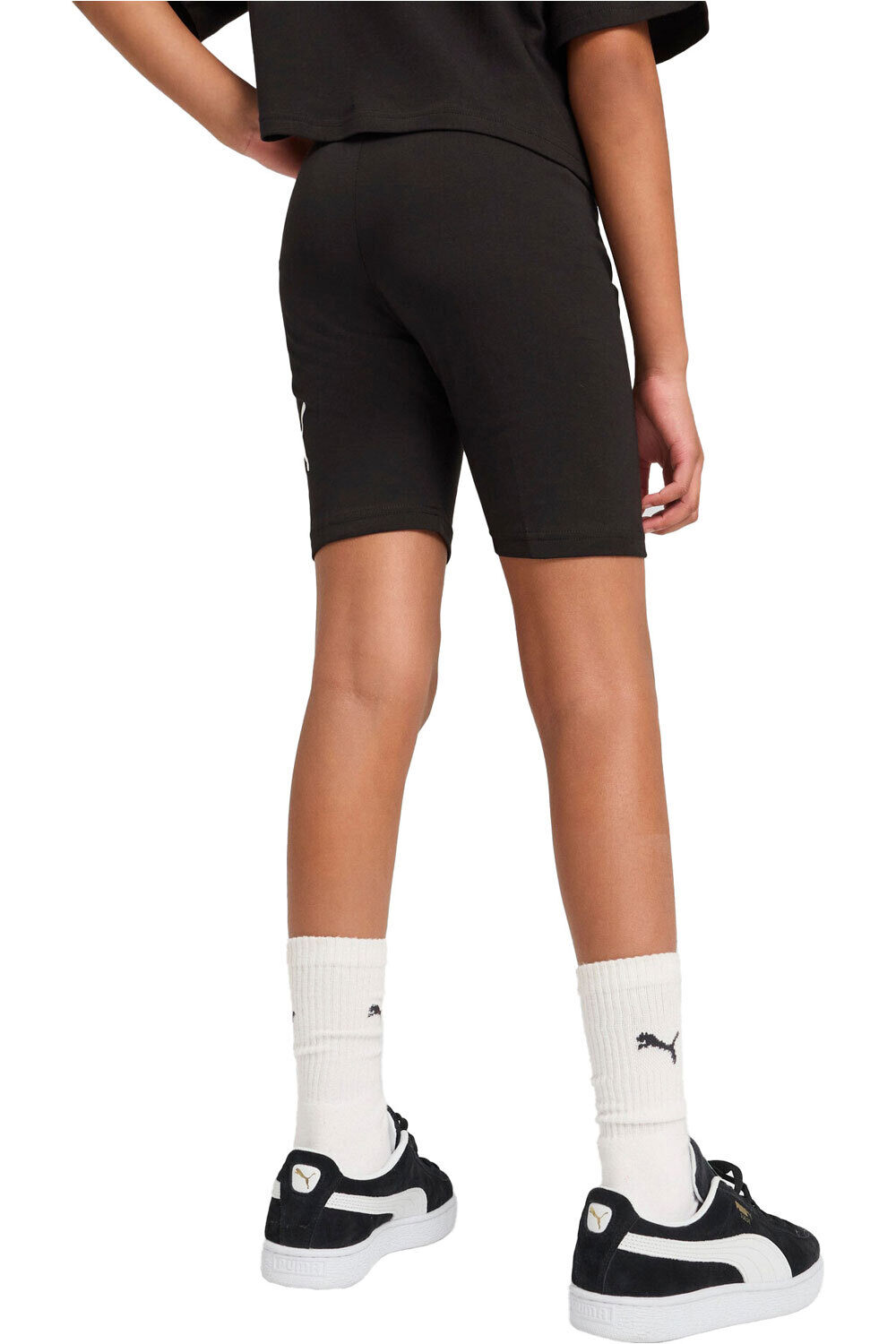Puma malla corta niña ESS No. 1 Logo Short vista trasera