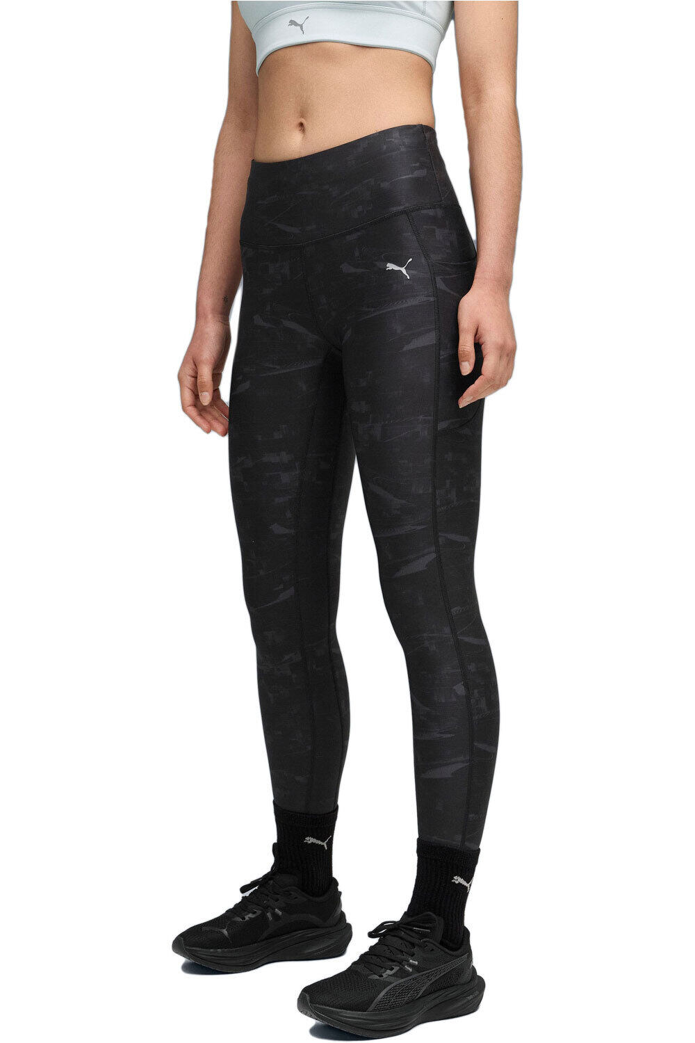 Puma malla larga running mujer W Run Velocity AOP T vista frontal