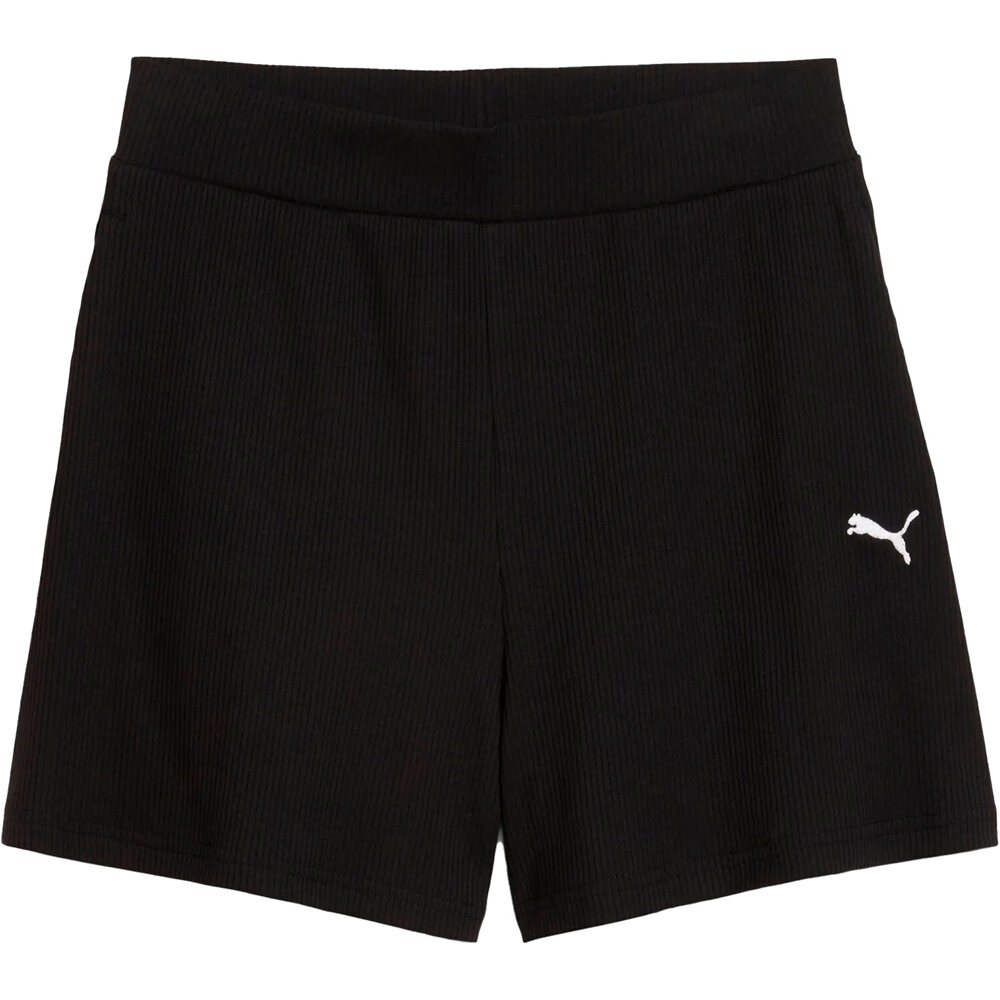 Puma pantalón corto deporte mujer ESS ELEVATED High-Rise Rib Shorts 5 vista detalle