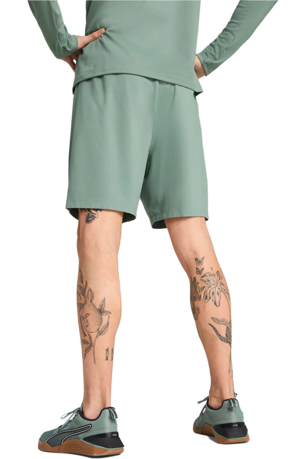 Puma pantalón corto fitness hombre M CLOUDSPUN 7  KNIT SHORT vista trasera
