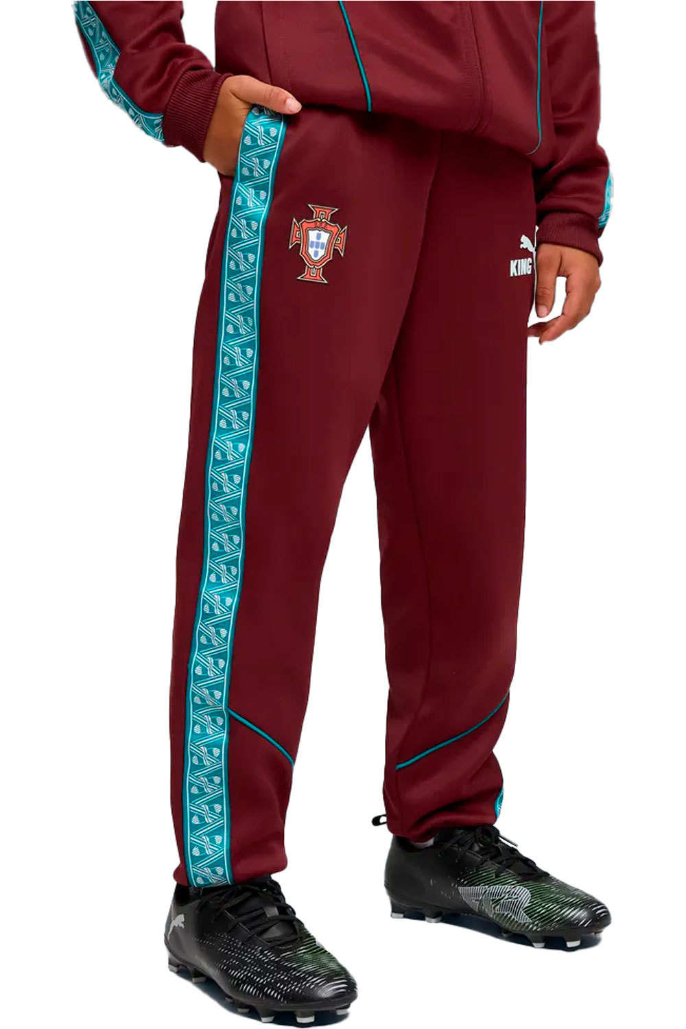 Puma pantalón futbol niño FPF KING Anthem Pant vista frontal