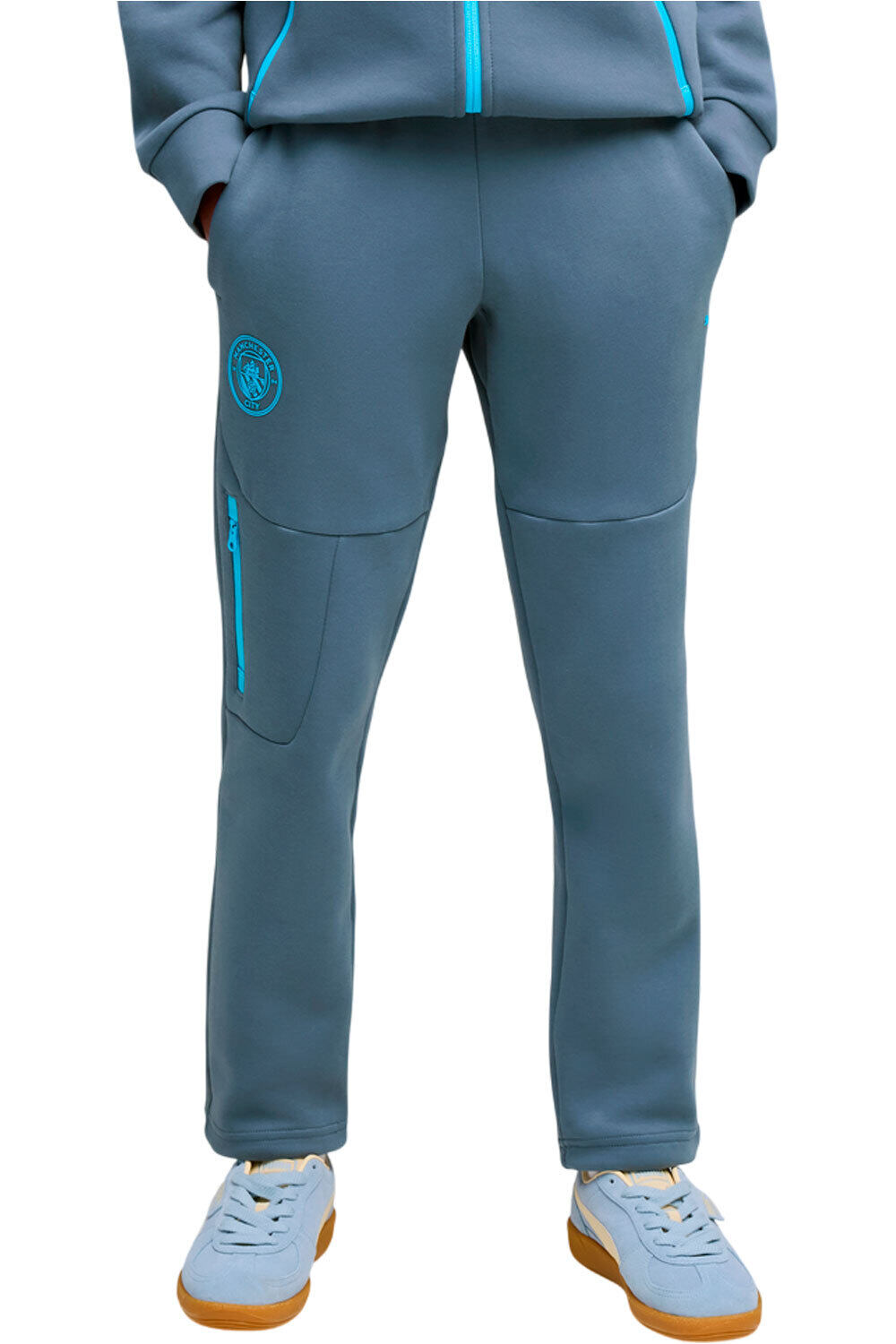 Puma pantalón futbol niño MCFC PUMATECH Sweatp vista trasera
