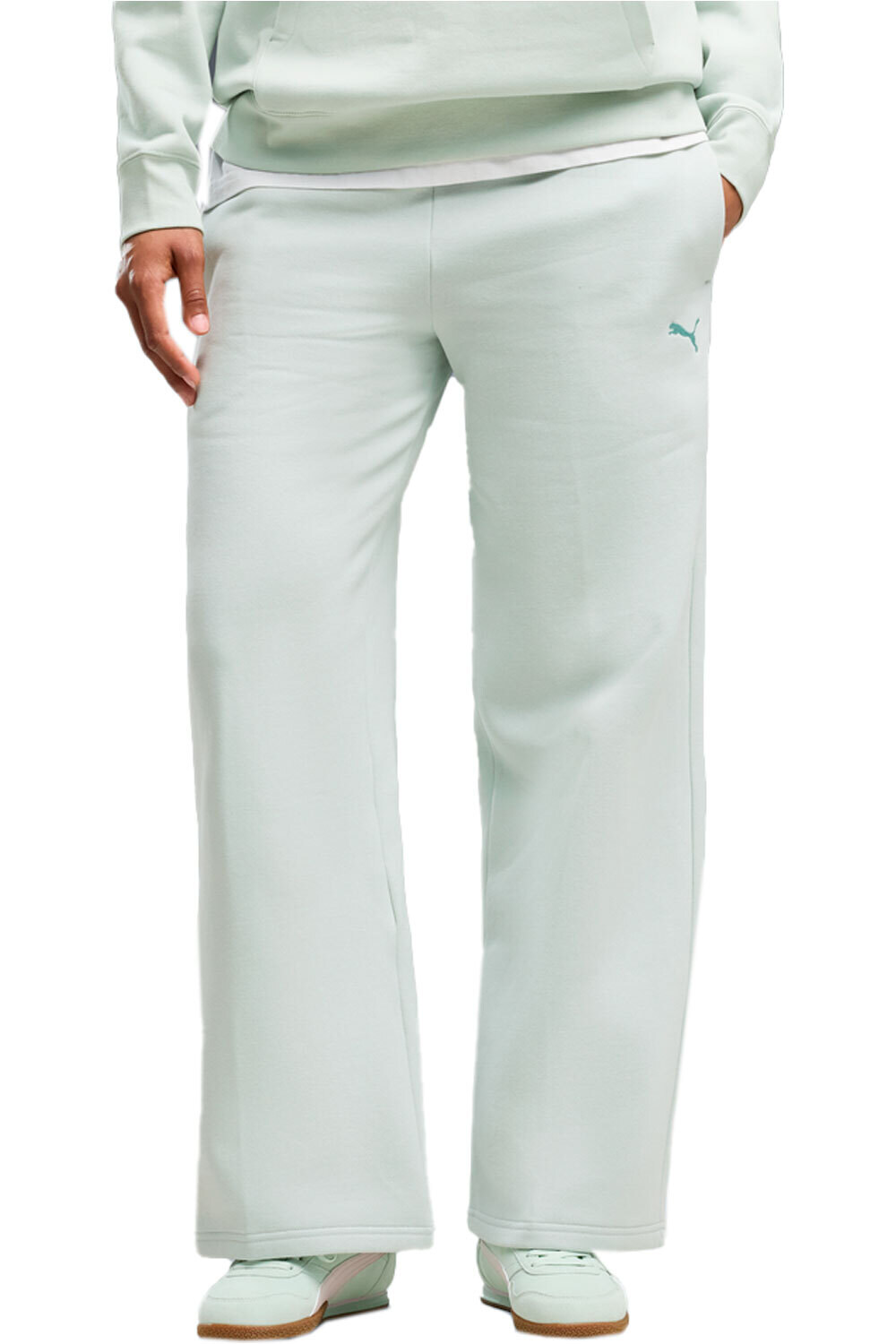 Puma pantalón mujer ESS Cat Comfort Wide vista frontal