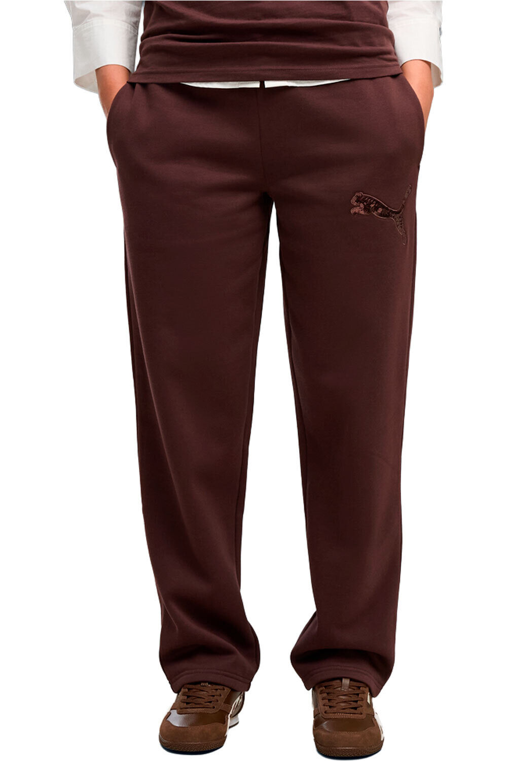 Puma pantalón mujer ESS SEQUINS Comfort vista frontal