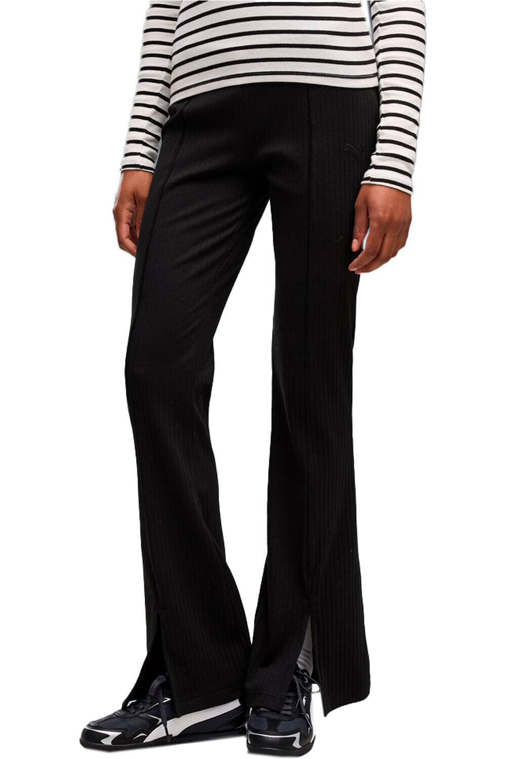 Puma pantalón mujer HER Rib Flared Leggi vista frontal