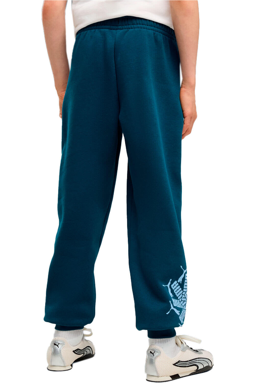 Puma pantalón niño ESS LOGO LAB Brand S vista trasera