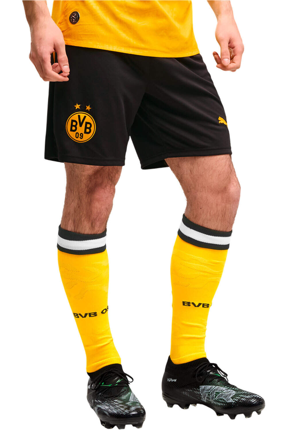 Puma pantalones fútbol oficiales BVB Shorts Replica vista frontal