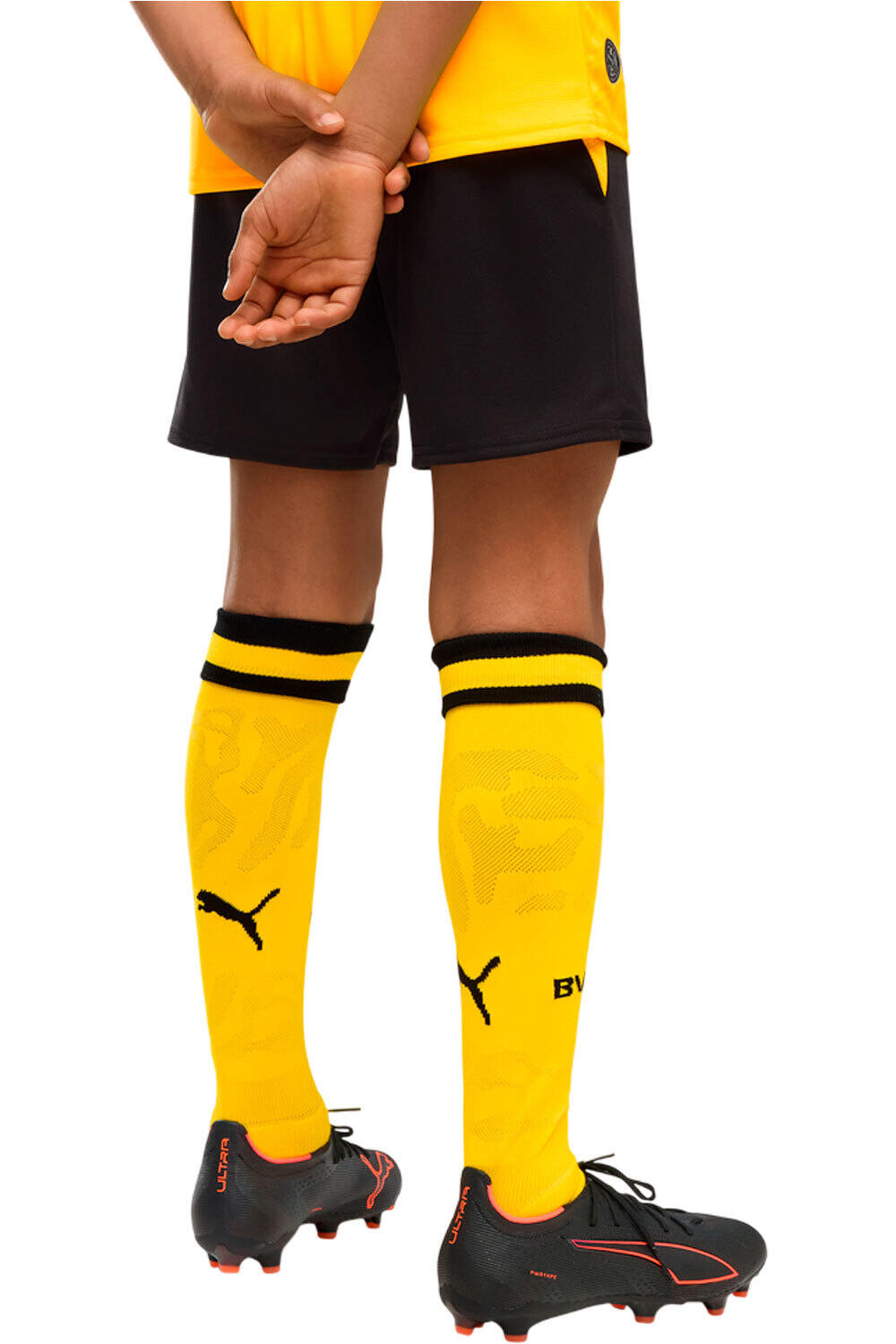 Puma pantalones fútbol oficiales niño BVB Shorts Replica J vista trasera