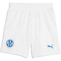 Puma pantalones fútbol oficiales niño OM Shorts Replica Jr vista detalle