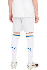 Puma pantalones fútbol oficiales niño OM Shorts Replica Jr vista trasera