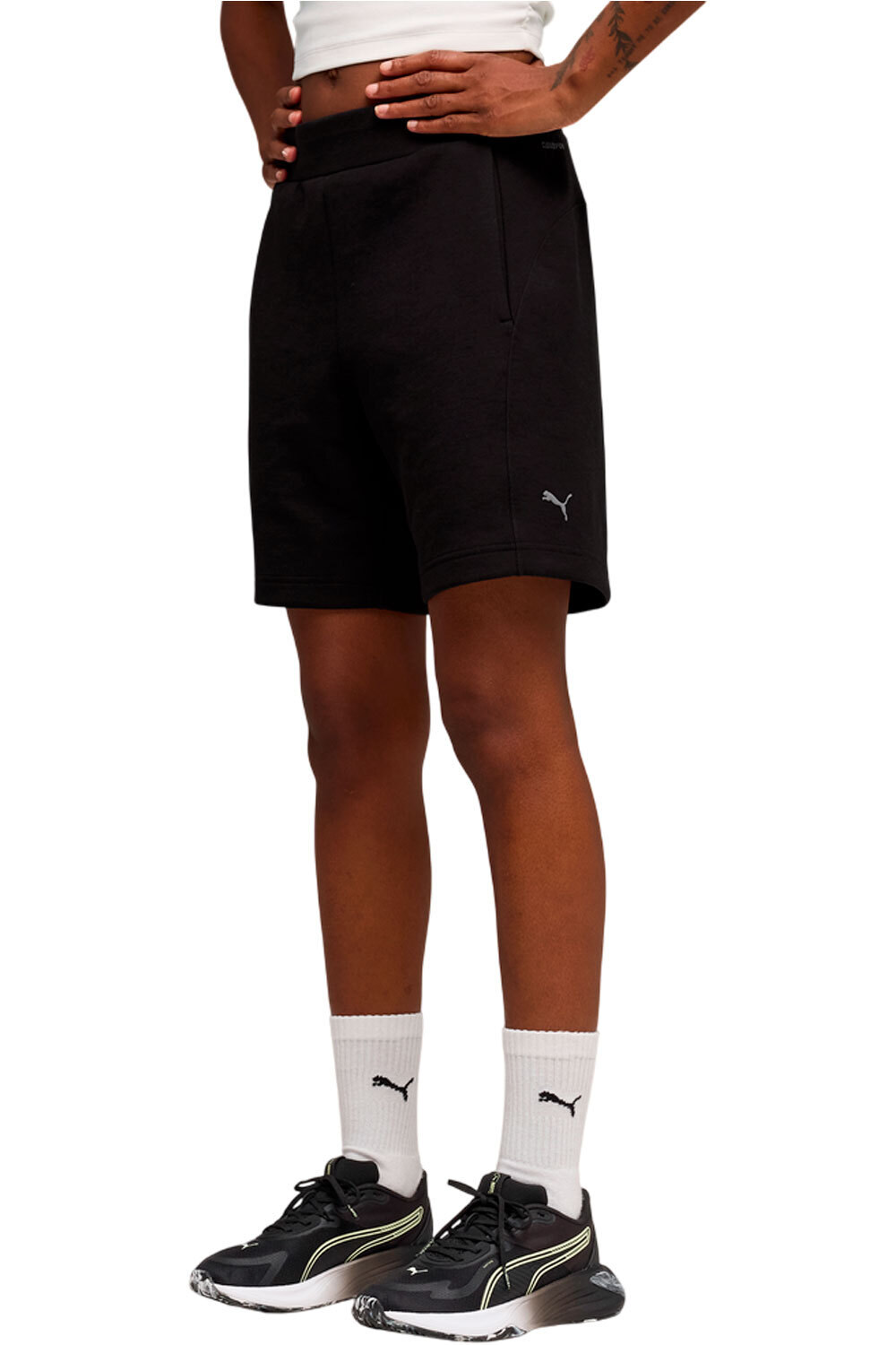 Puma pantalones y mallas cortas fitness mujer W CLOUDSPUN SHORT - vista frontal