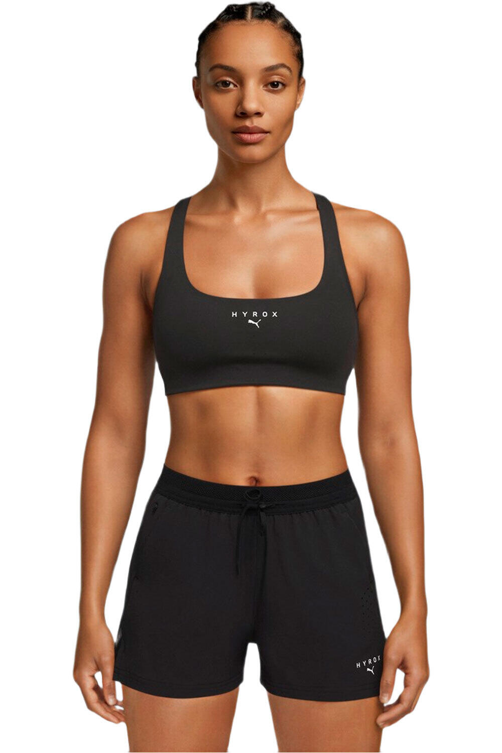 Puma pantalones y mallas cortas fitness mujer W PUMA X HYROX TECH vista frontal